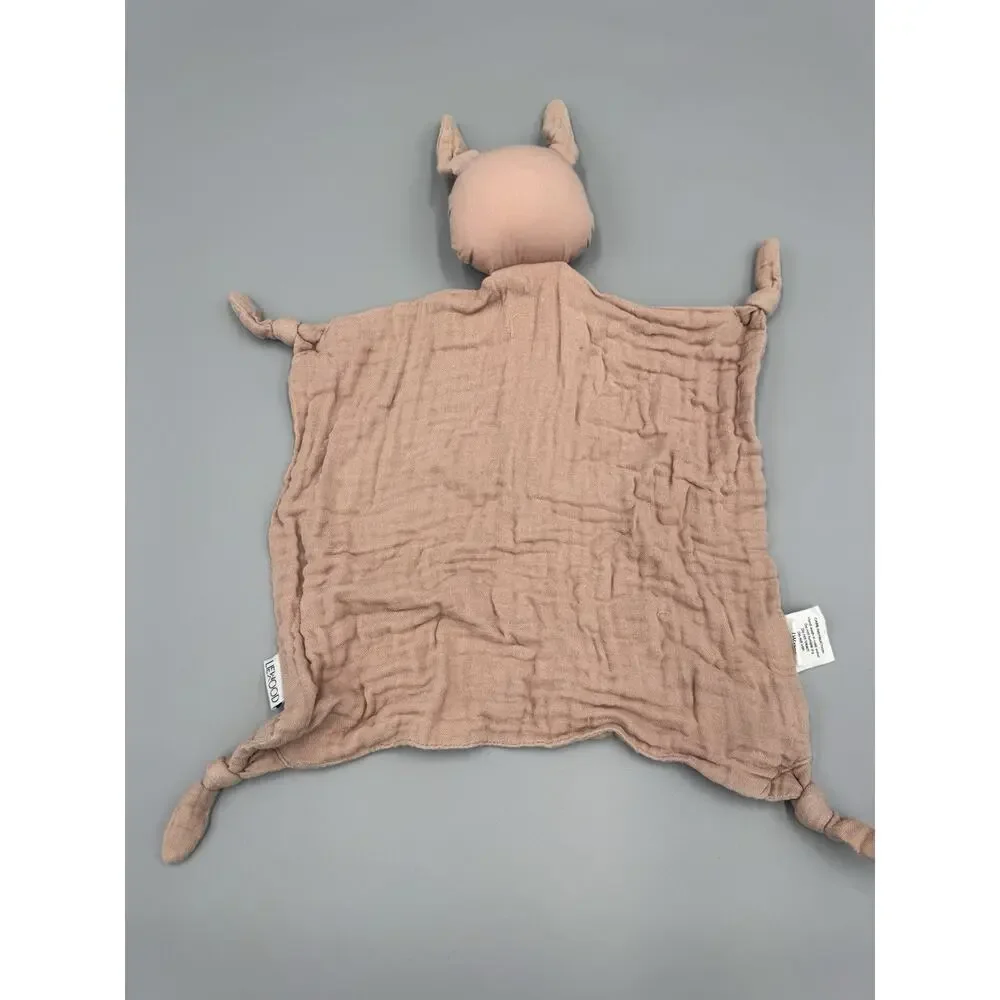 Liewood Agnete Pink Bunny Rabbit Lovey Baby Security Blanket Knotted Corners